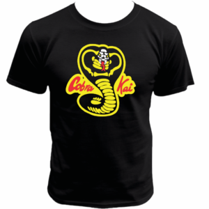 Playera Cobra Kai logo oficialcolor negro