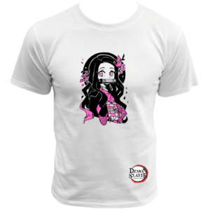 Playera Nezuko anime color blanco